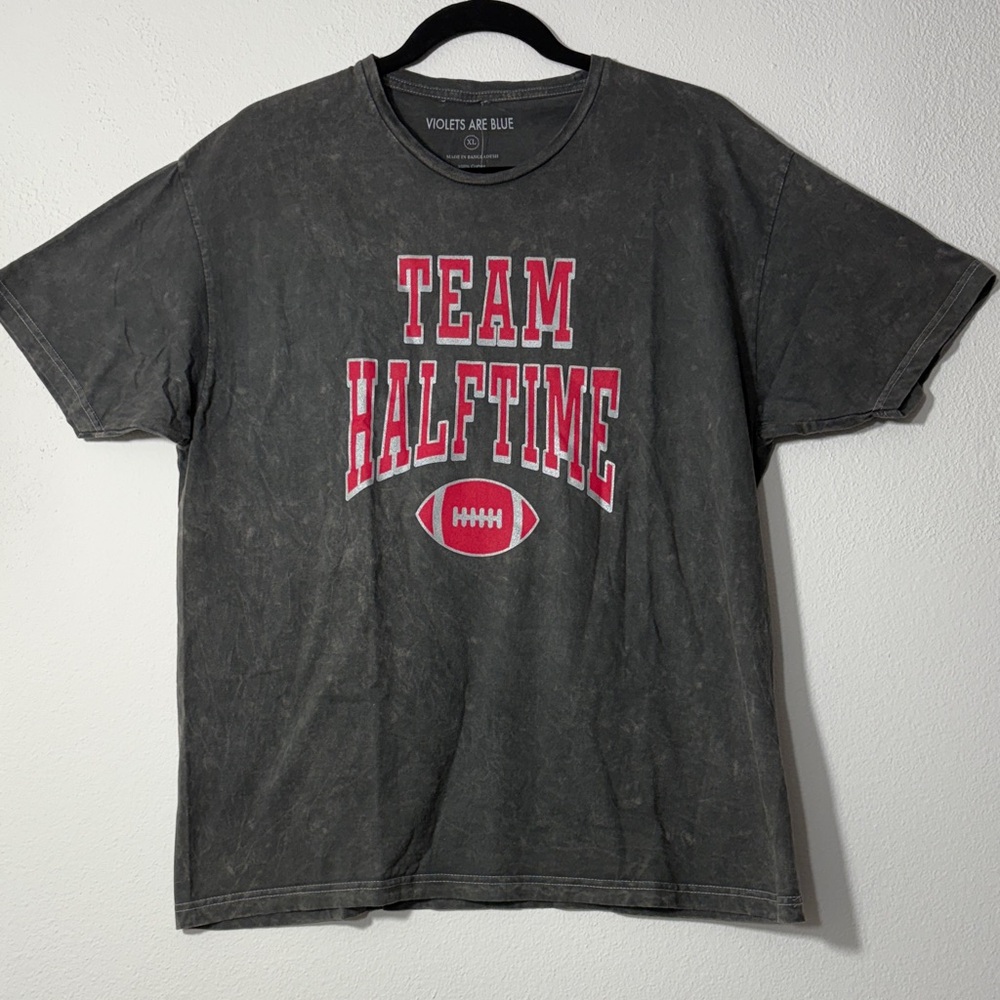 VIOLETS ARE BLUE  Gray Team Halftime Women's Top SIZE XL